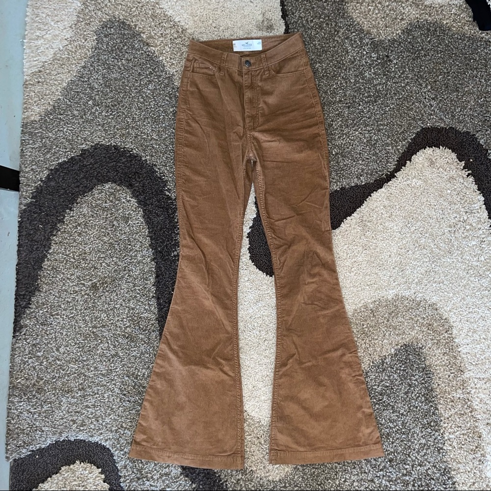 Brown Corduroy Flared Pants